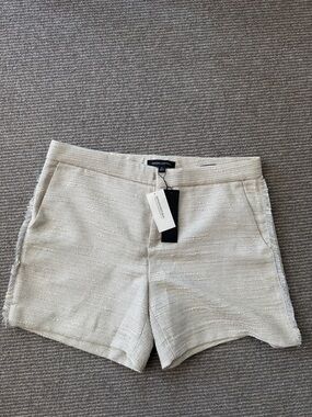 Banana Republic Cream Textured Women's Shorts